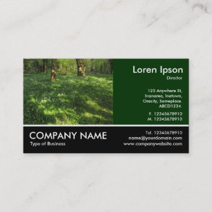 Footed Photo - Spring in the Woods Business Card