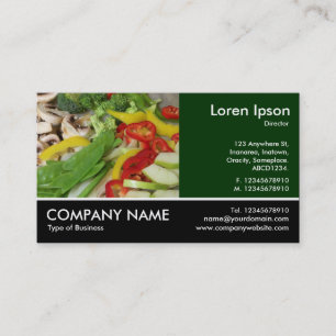 Footed Photo - Stir-fry Business Card