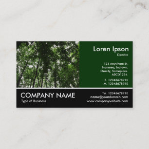 Footed Photo - Woodland Canopy Business Card