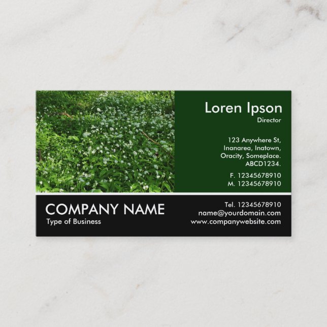 Footed Photo - Woodland Flowers Business Card (Front)