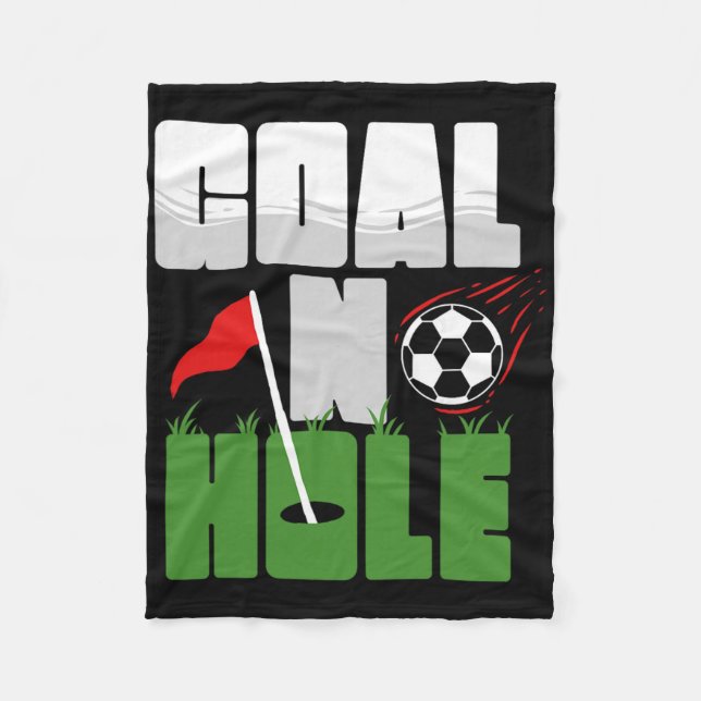 Footgolf Goal In Hole  Fleece Blanket (Front)