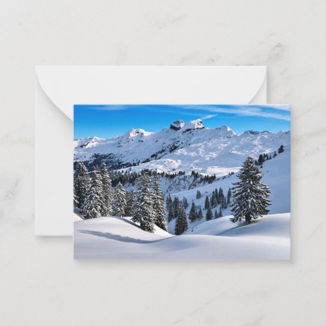 Foothills of the Alps, scenic winter photograph Card (Front)