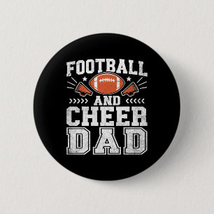 Footll And Cheer Dad Daddy Cheerleader Player Fath 6 Cm Round Badge