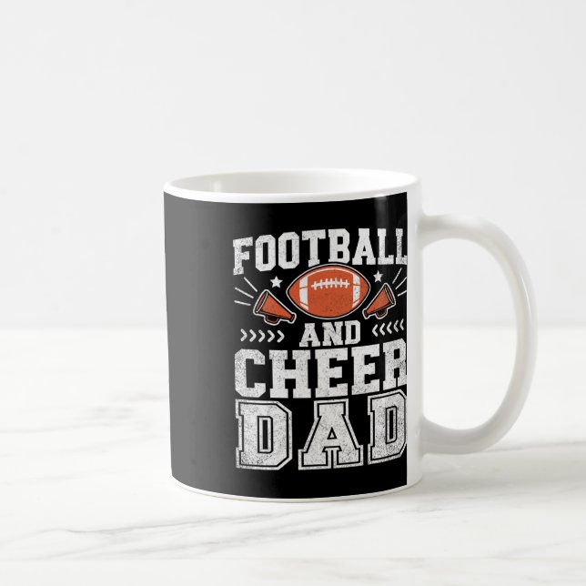 Footll And Cheer Dad Daddy Cheerleader Player Fath Coffee Mug (Right)