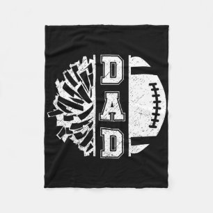 Footll And Cheer Dad Proud Footll And Cheerleading Fleece Blanket