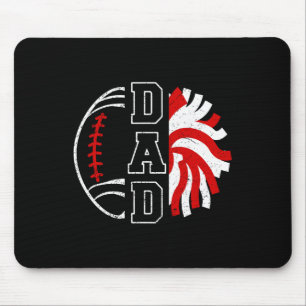 Footll And Cheer Dad Proud Footll And Cheerleading Mouse Pad