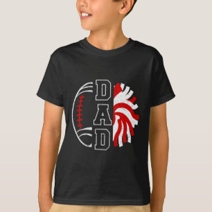 Footll And Cheer Dad Proud Footll And Cheerleading T-Shirt
