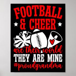 Footll And Cheer Grandma Cheerleading And Footll G Poster
