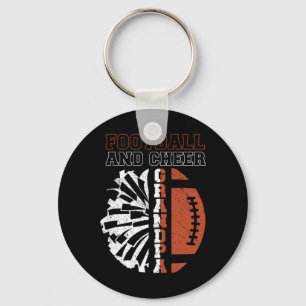 Footll And Cheer Grandpa Of Cheerleader And Footll Key Ring