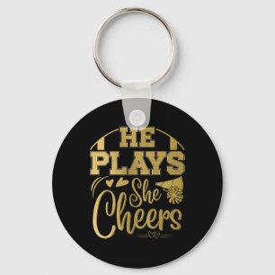 Footll And Cheer Mom And Cheer Dad A Cheerleading Key Ring