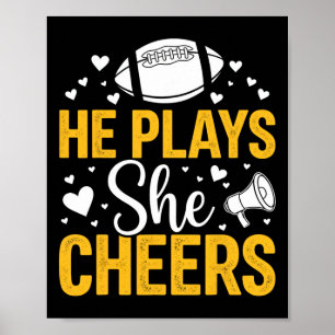 Footll And Cheer Mom Cheerleading Mother Footll _5 Poster