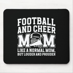 Footll And Cheer Mom Funny Cheerleading And Footll Mouse Pad
