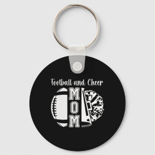 Footll And Cheer Mom Of Cheerleader And Footll Pla Key Ring