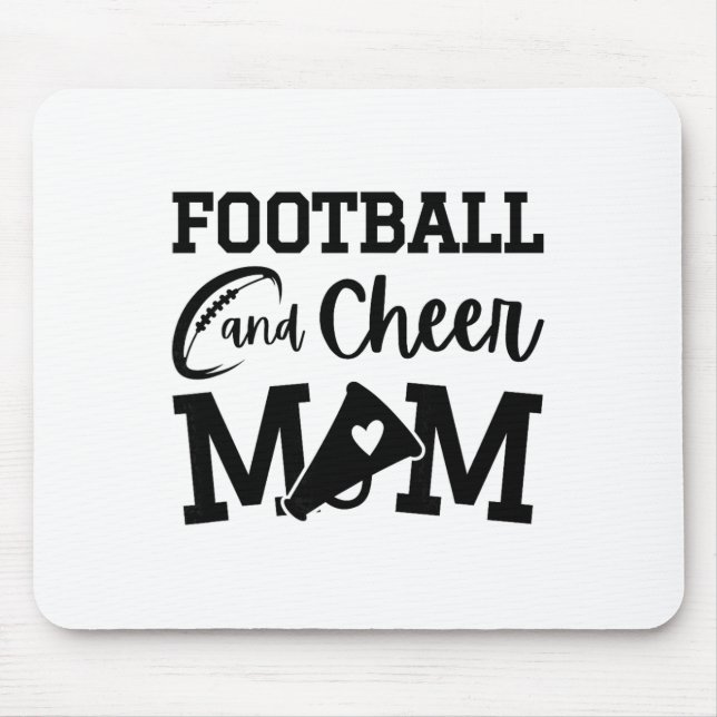Footll And Cheer Mum Orange Cheerleading  Mouse Pad (Front)