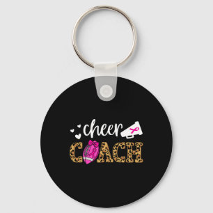 Footll Cheer Coach Pink Ribbon Breast Cancer Aware Key Ring