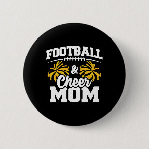 Footll Cheer Mum - High School Cheerleader - Cheer 6 Cm Round Badge