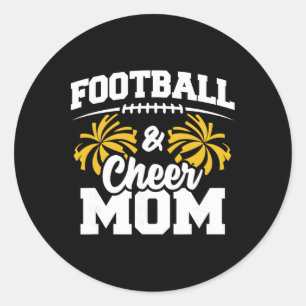 Footll Cheer Mum - High School Cheerleader - Cheer Classic Round Sticker