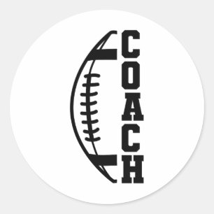 Footll Coach 1 Classic Round Sticker