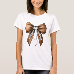 Footll Coquette Bow Cute Footll Game Day T-Shirt