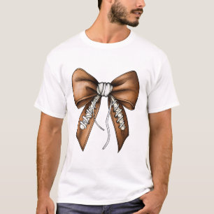 Footll Coquette Bow Cute Footll Game Day T-Shirt
