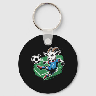 Footll Goat Striker Number 7 Kicking Soccer Ll Key Ring