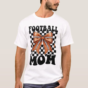 Footll Mum Coquette Footll Bow Mother Day For Wome T-Shirt