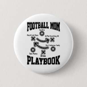 Footll Mum Playbook Footll Player Mama Sport Love 6 Cm Round Badge