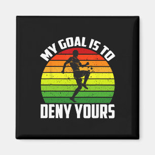 Footll Player Jersey My Goal Is To Deny Yours  Magnet