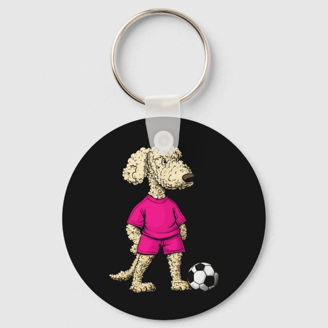Footll Poodle  Key Ring (Front)