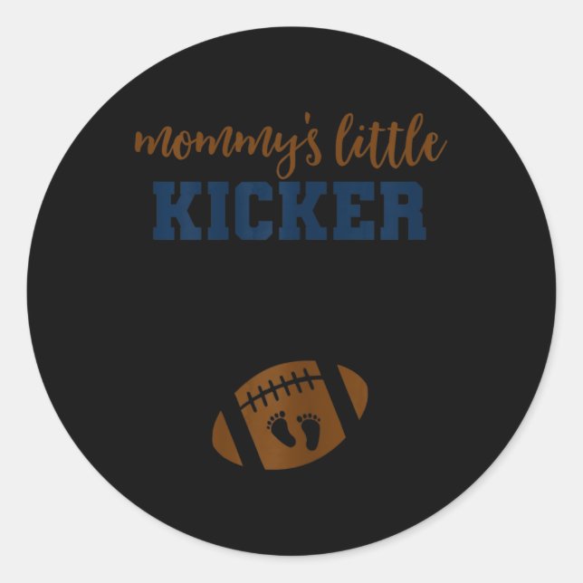 Footll Pregnancy Announcement Fall By Reveal 1  Classic Round Sticker (Front)