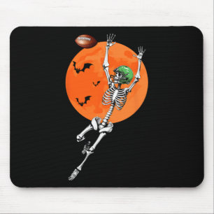 Footll Skeleton Halloween Footll Player Mouse Pad