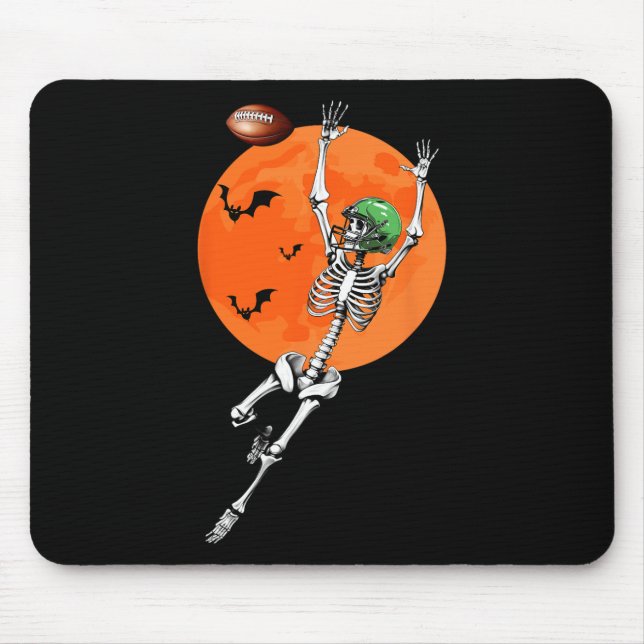 Footll Skeleton Halloween Footll Player  Mouse Pad (Front)