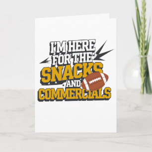 Footll Snacks And Commericals Kickoff Mens And Wom Card