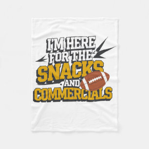 Footll Snacks And Commericals Kickoff Mens And Wom Fleece Blanket