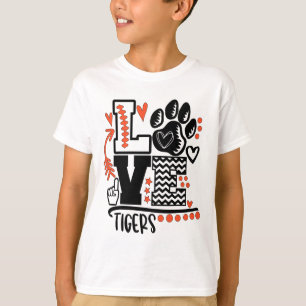 Footll Tigers Paw Mum School Spirit T-Shirt