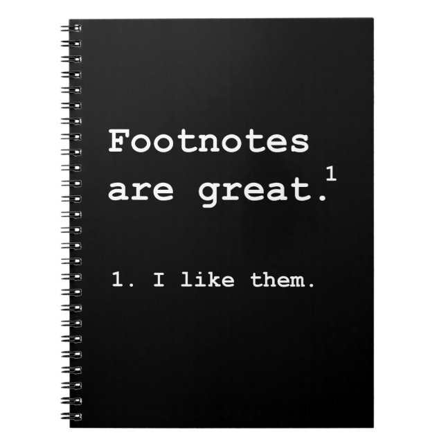 Footnotes Great Spiral Notebook (Front)