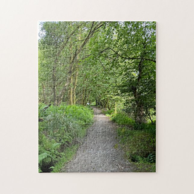 Footpath Through Woods on Isle of Bute Scotland Jigsaw Puzzle (Vertical)