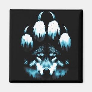 Footprint Animals Wolves Lovers Wolf Howling At Th Magnet