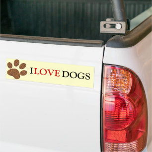 Footprint Dog Bumper Sticker