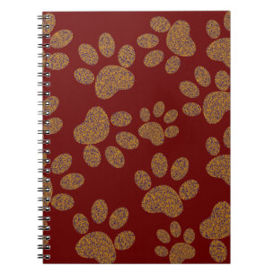 footprint dog spiral notebook