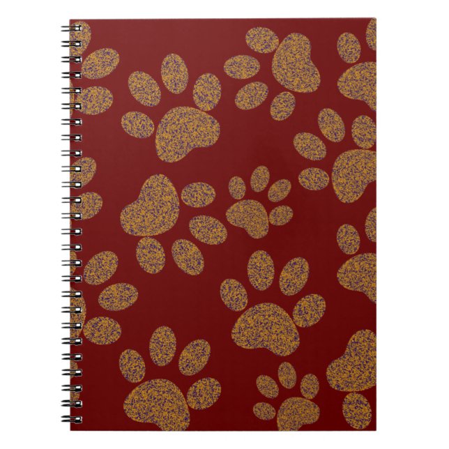 footprint dog spiral notebook (Front)