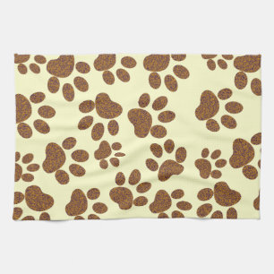 Footprint Dog Tea Towel