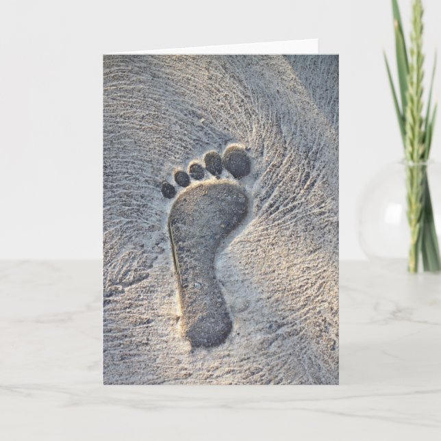 Footprint Impression - Greeting Card (Front)