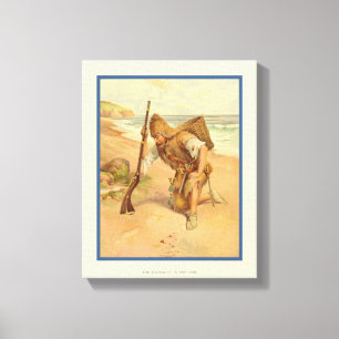 Footprint in the Sand 2 Canvas Print