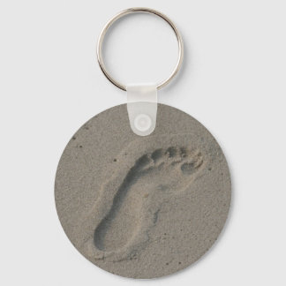 Footprint in the Sand Key Ring