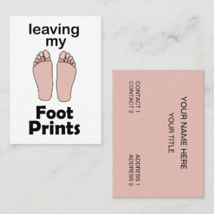 Footprint Leaving My Footprints Life Coaching Business Card