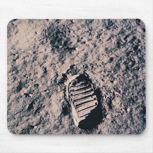 Footprint on Lunar Surface Mouse Pad (Front)