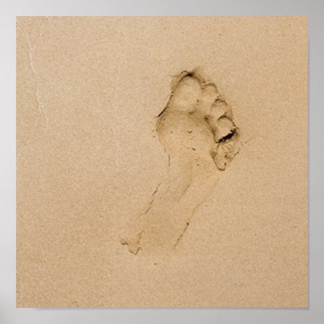 Footprint on the Beach Poster (Front)