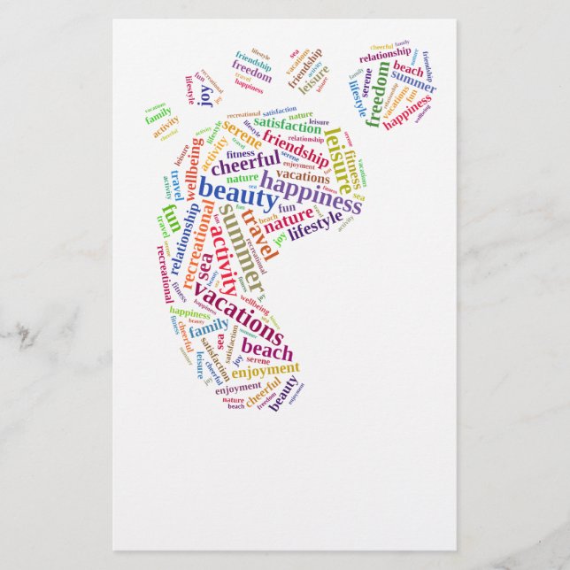 Footprint words cloud flyer (Front)