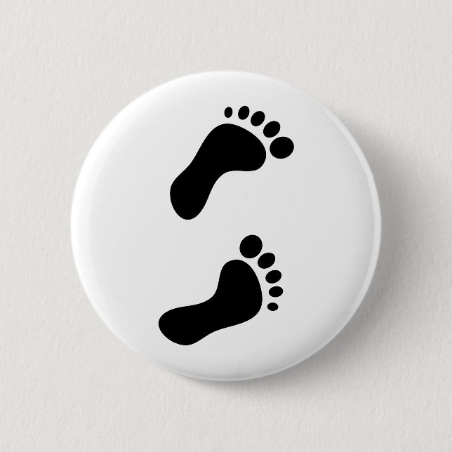 Footprints 6 Cm Round Badge (Front)